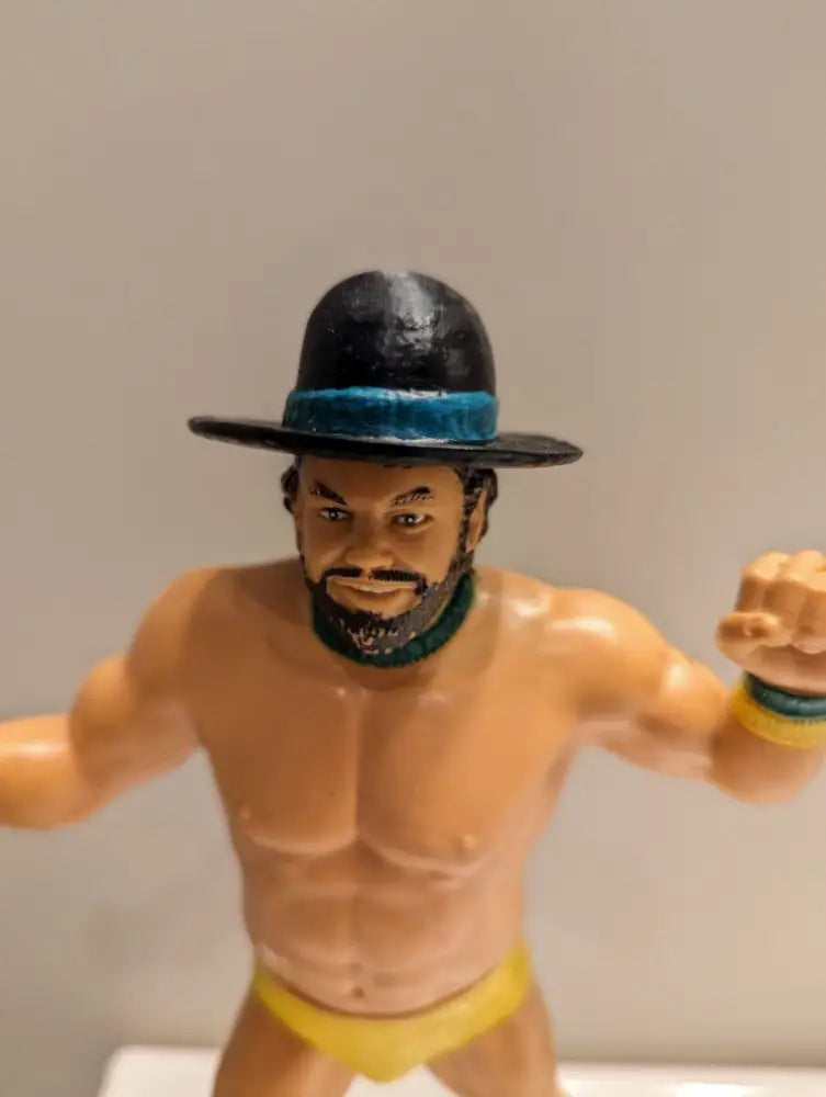 Wwf Billy Jack Haynes Replacement Hat Ljn 1987 Painted Black & Green