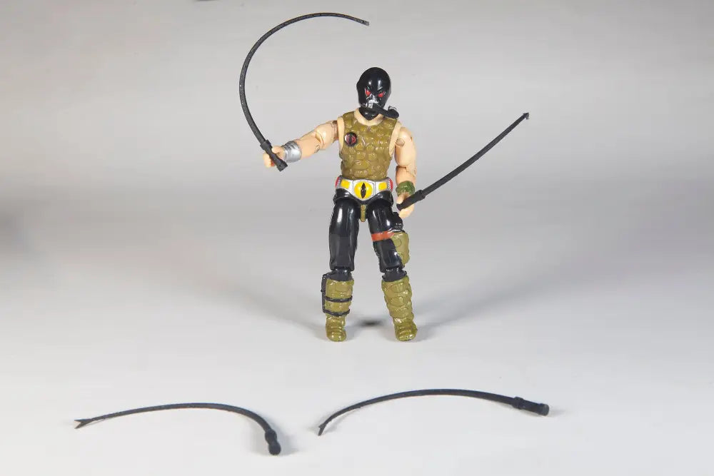 G.i. Joe Croc Master Custom Black Whip (Black) 1987.