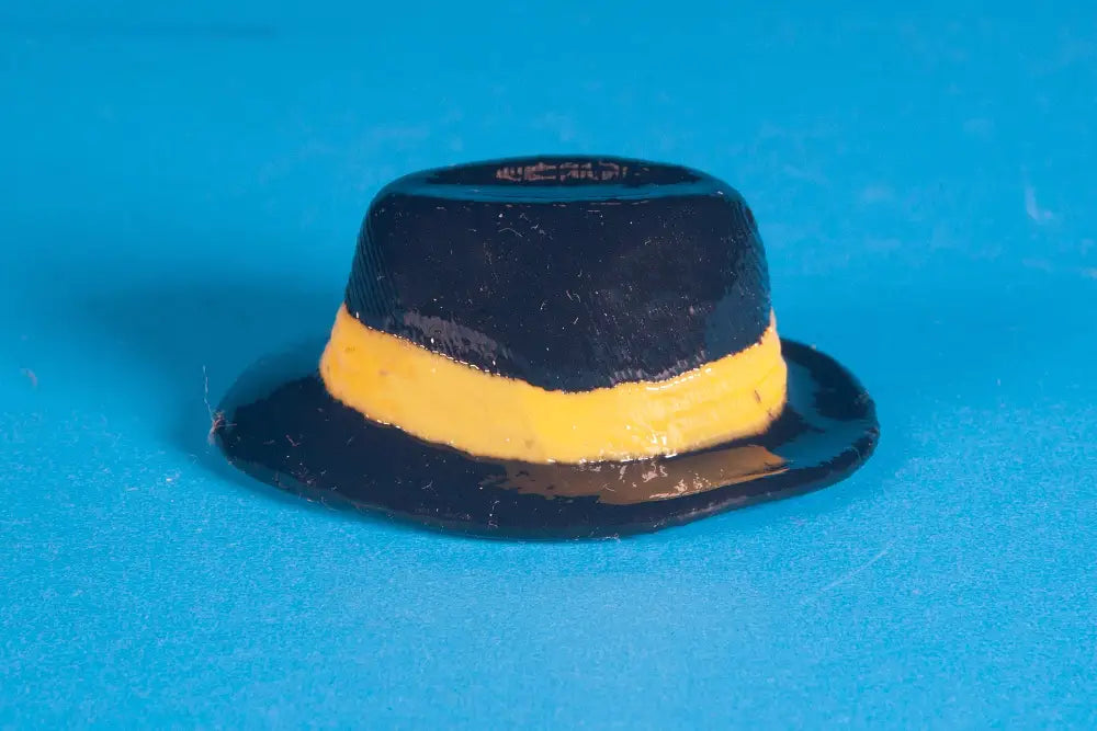 Wwf Slick Custom Hat 1988 Ljn (Smooth And Glossy). Yellow & Black